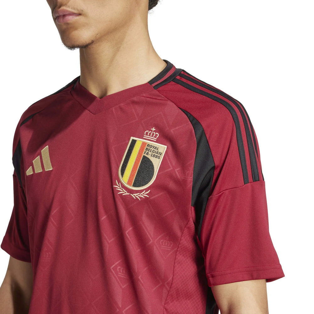2024-25 Belgium Men's Stadium Home Soccer Jersey Adidas
