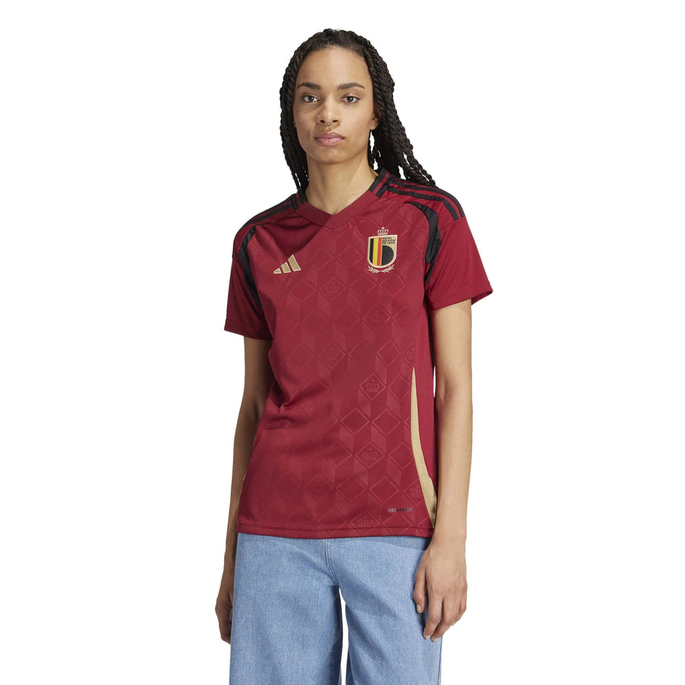2024-25 Belgium Women's Stadium Home Soccer Jersey Adidas