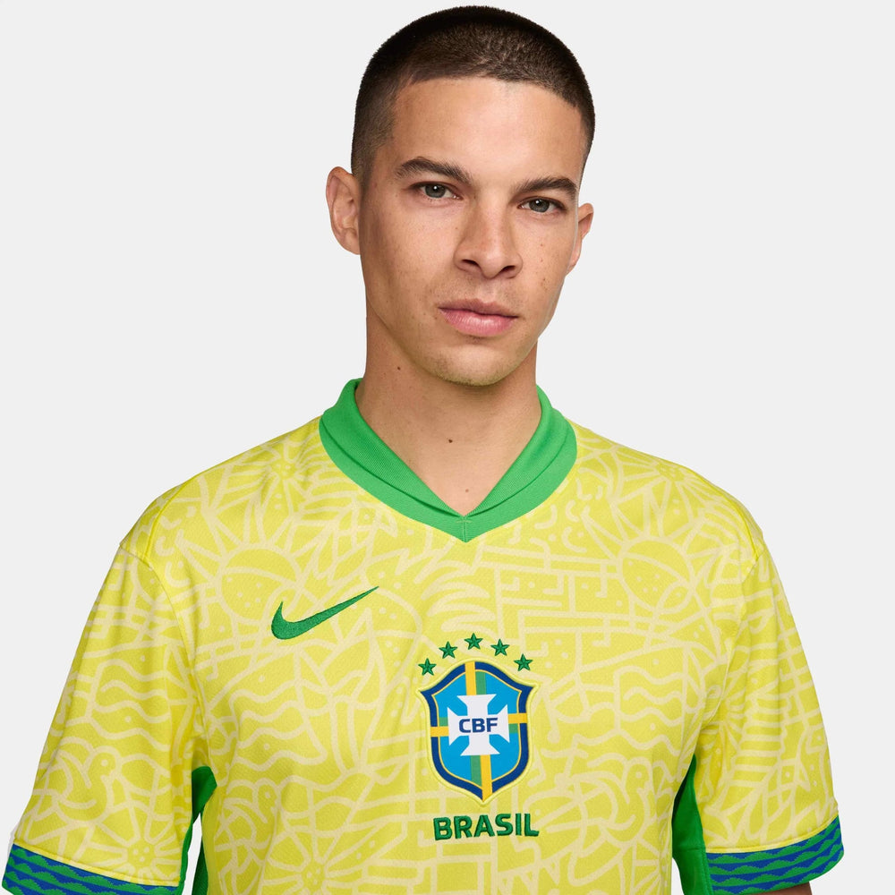 2024-25 Brazil Men's Stadium Home Soccer Jersey Nike