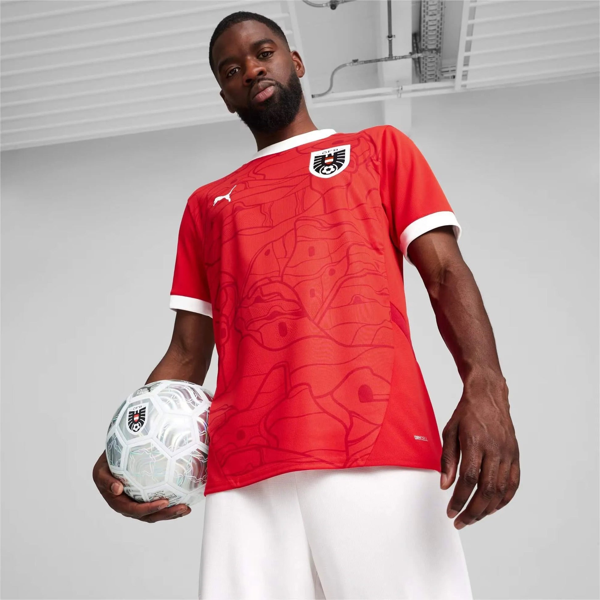 2024-25 Austria Men's Stadium Home Soccer Jersey Puma