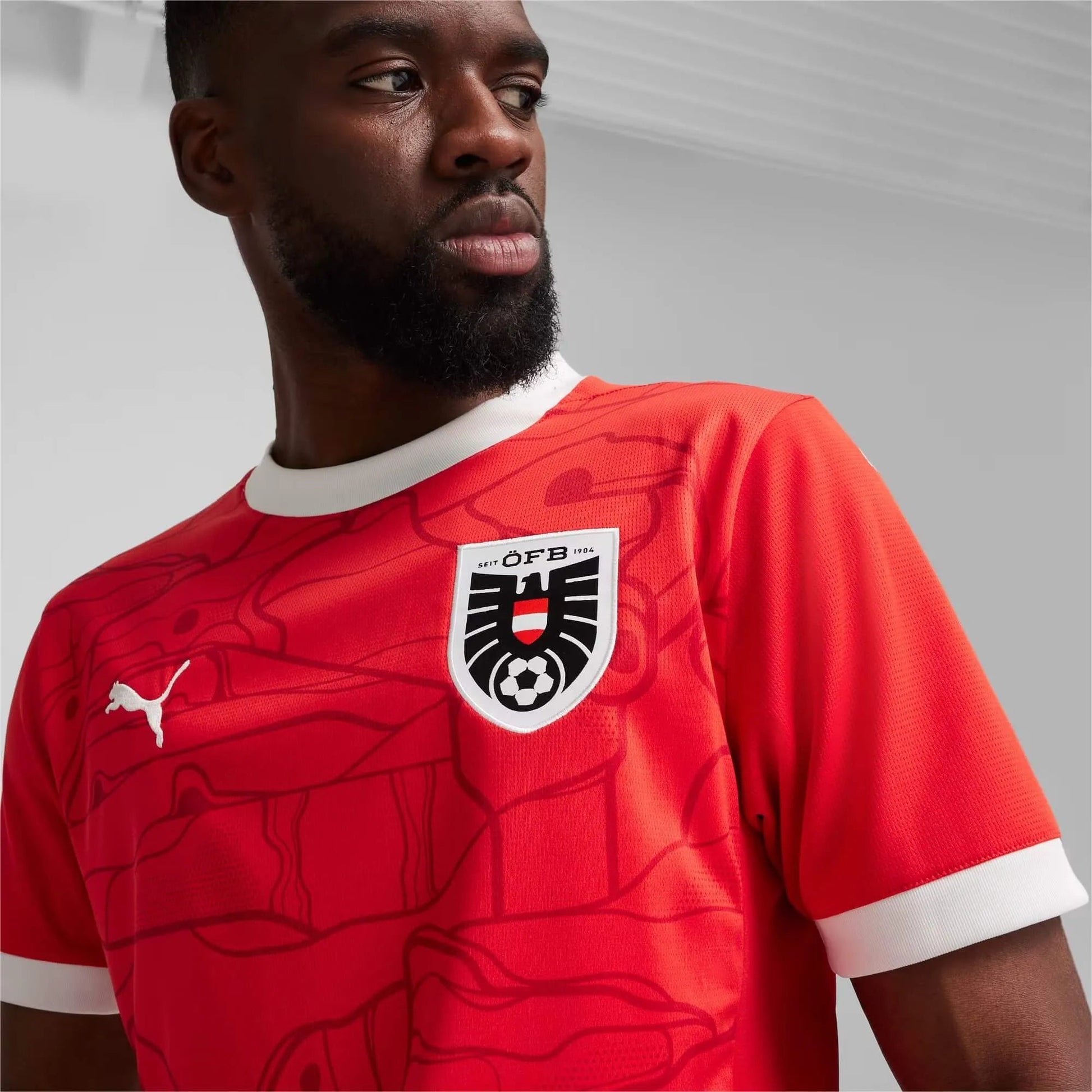 2024-25 Austria Men's Stadium Home Soccer Jersey Puma