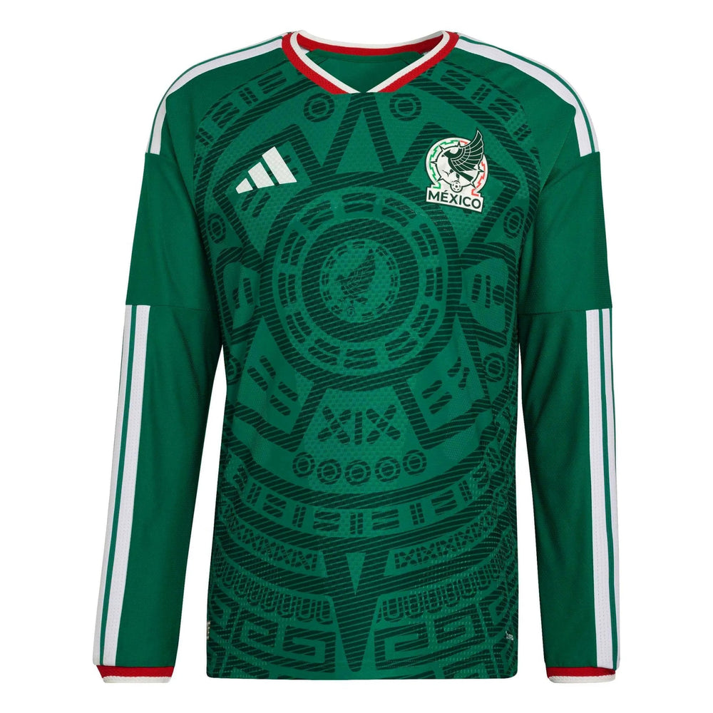 2026 Mexico Men's Authentic Home Long-Sleeve Soccer Jersey Adidas