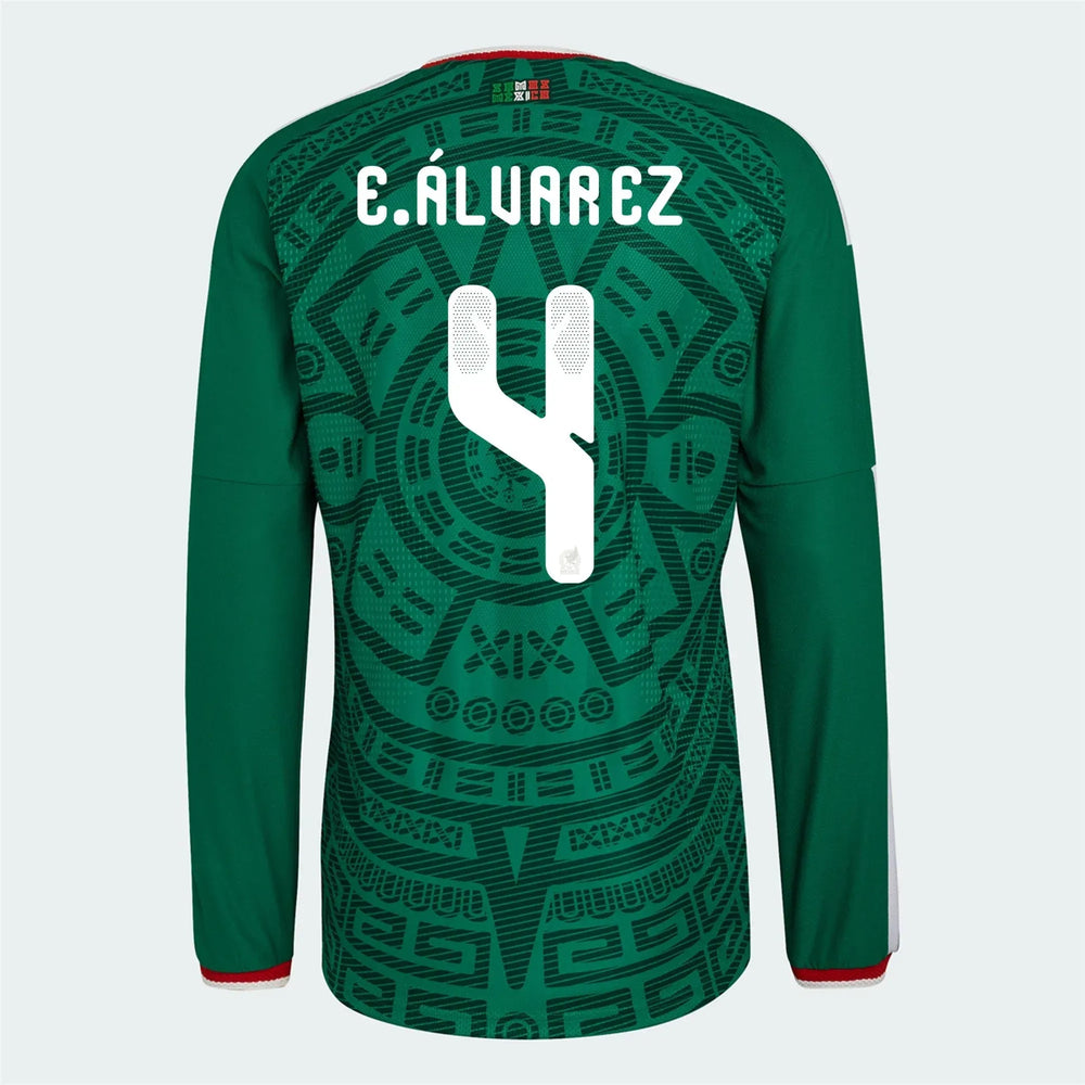 2026 Mexico Men's Authentic Home Long-Sleeve Soccer Jersey Adidas