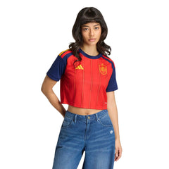 2026 Spain Women's Stadium Home Cropped Soccer Jersey Adidas