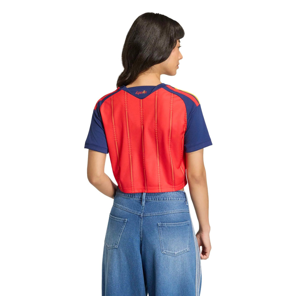2026 Spain Women's Stadium Home Cropped Soccer Jersey Adidas