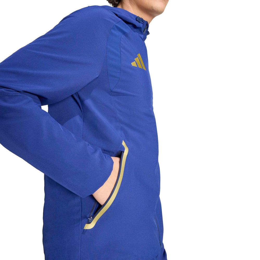 2026 Italy Men's Tiro Travel Full Zip Windbreaker Adidas