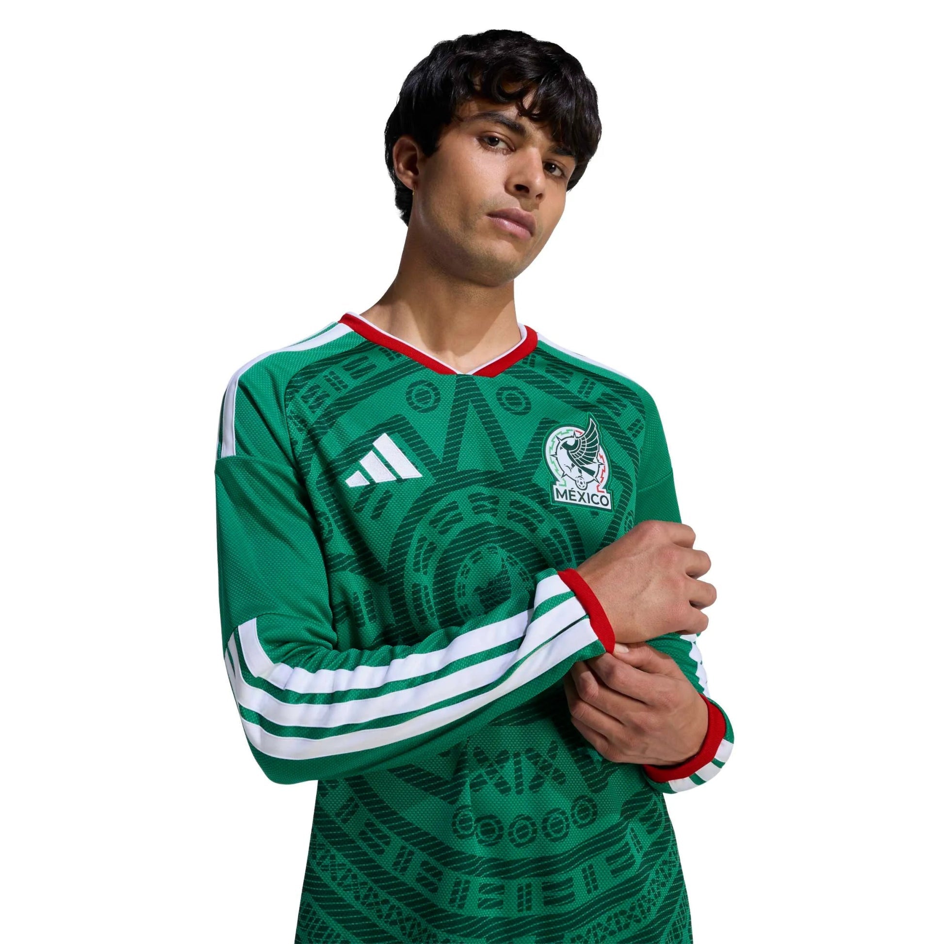 2026 Mexico Men's Stadium Home Long-Sleeve Soccer Jersey Adidas
