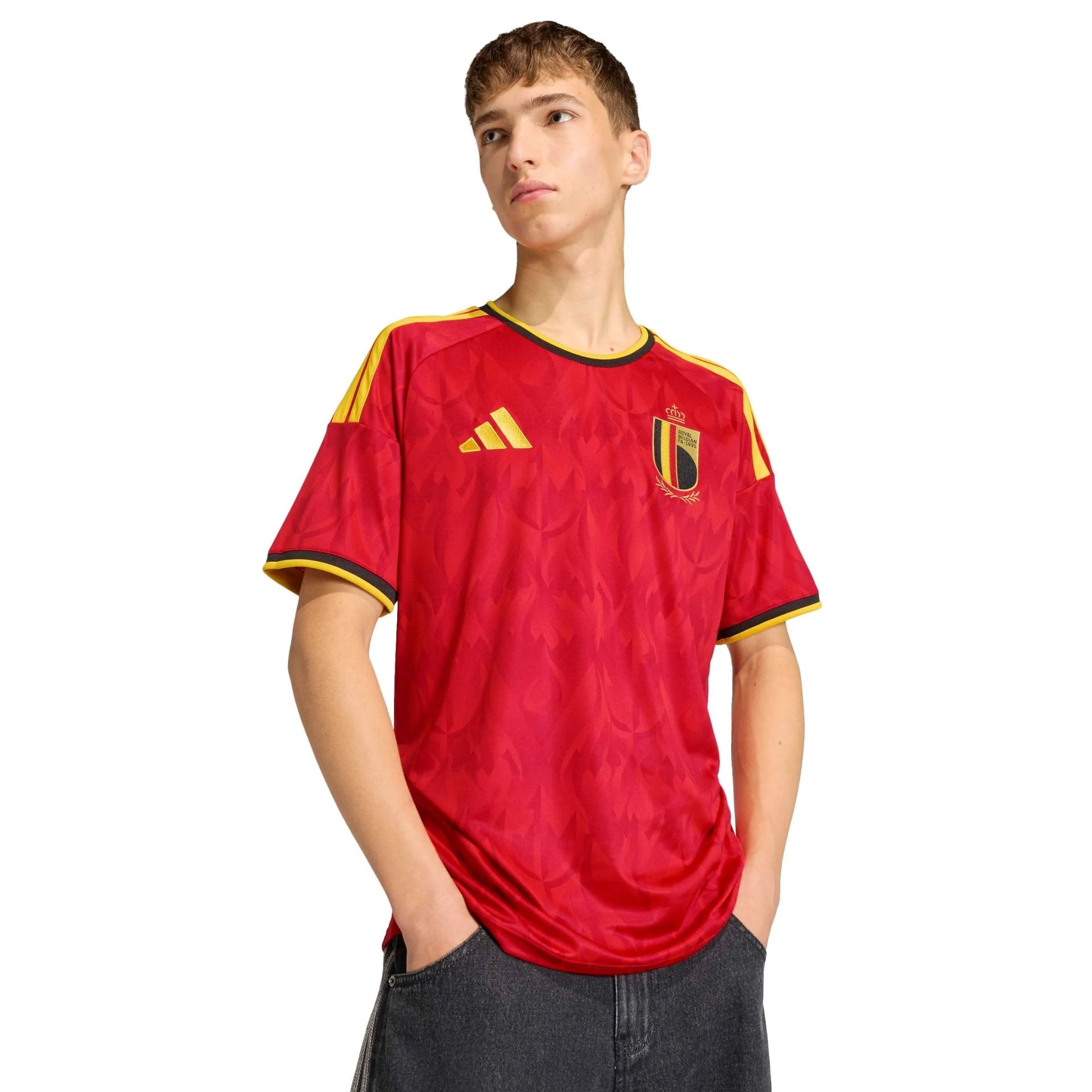 2026 Belgium Men's Stadium Home Soccer Jersey Adidas