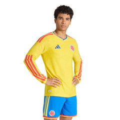 2026 Colombia Men's Authentic Home Long-Sleeve Soccer Jersey Adidas