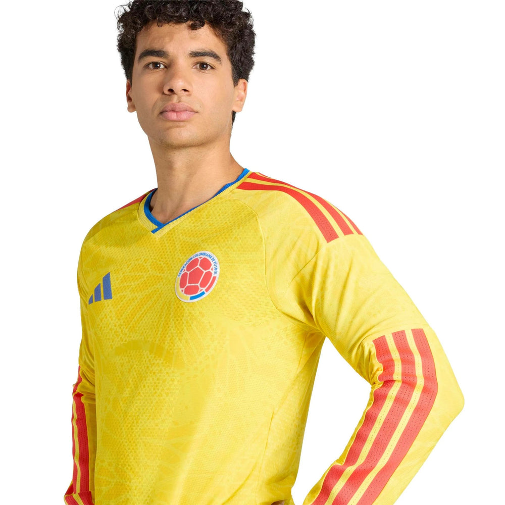 2026 Colombia Men's Authentic Home Long-Sleeve Soccer Jersey Adidas