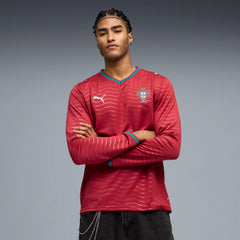 2026 Portugal Men's Stadium Home Long-Sleeve Soccer Jersey Puma