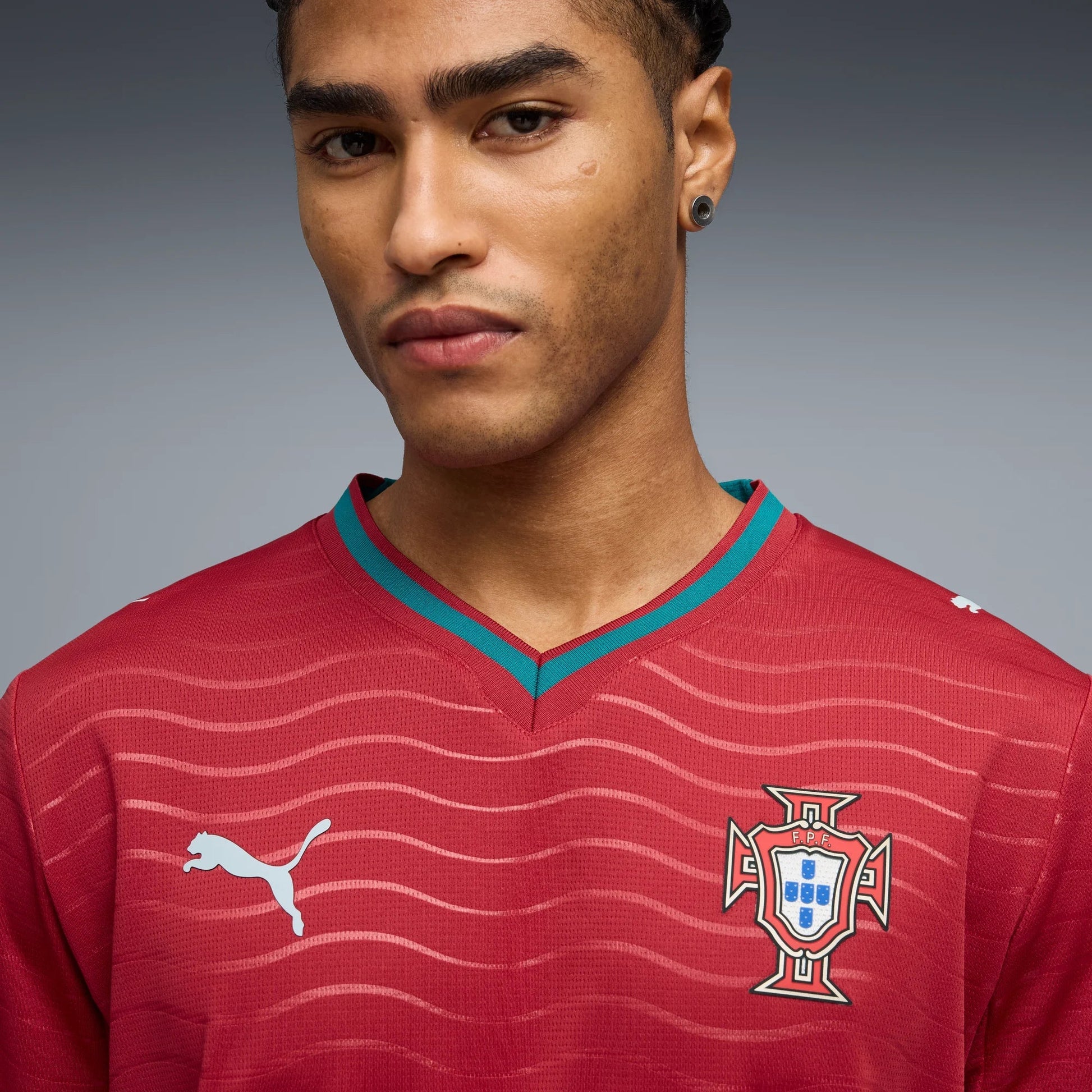 2026 Portugal Men's Stadium Home Long-Sleeve Soccer Jersey Puma