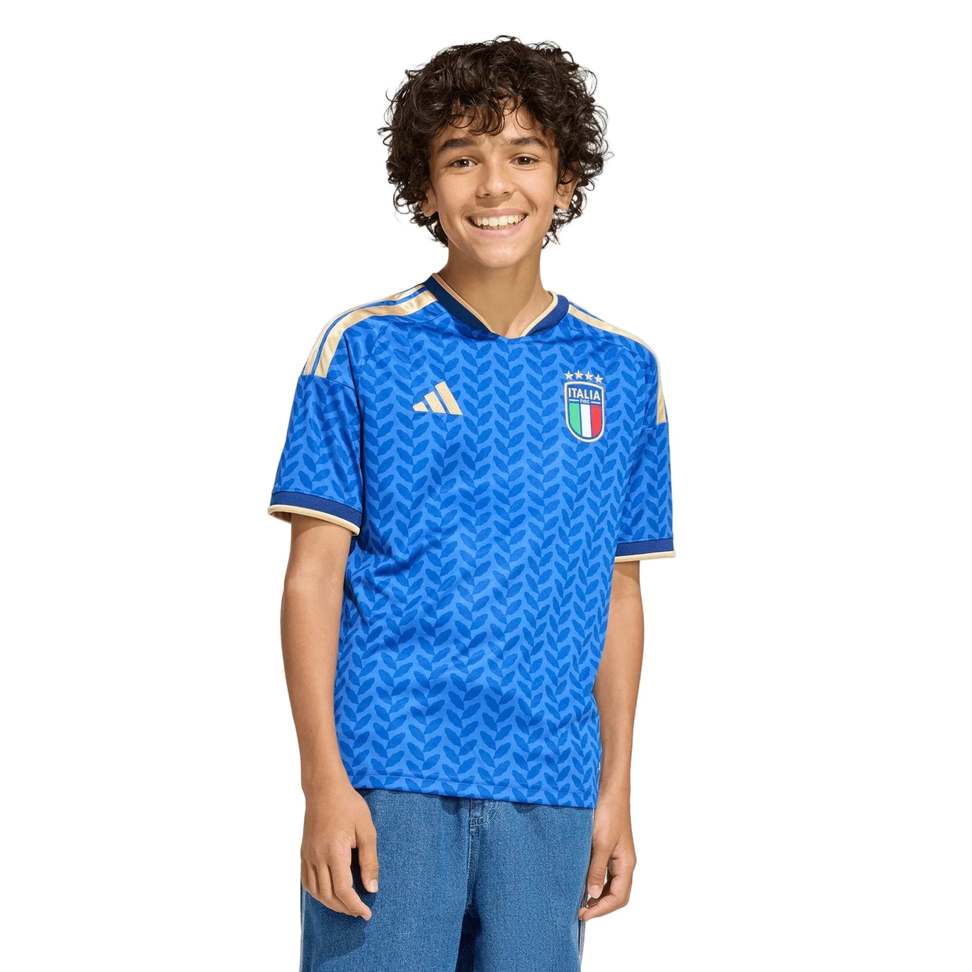 2026 Italy Youth Stadium Home Soccer Jersey Adidas