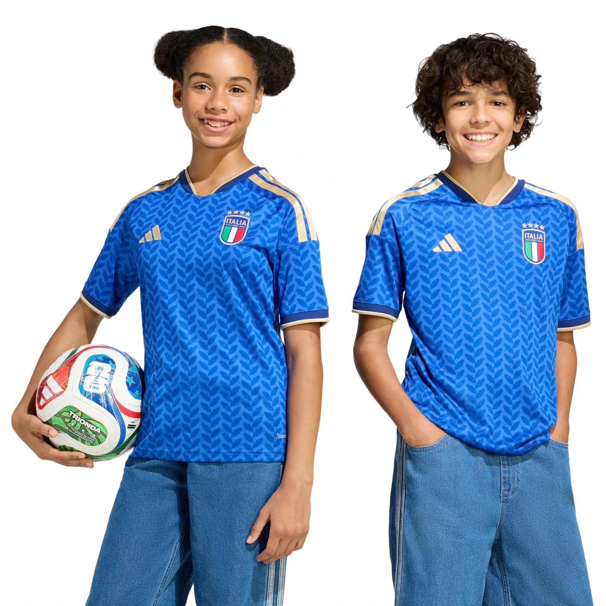 2026 Italy Youth Stadium Home Soccer Jersey Adidas