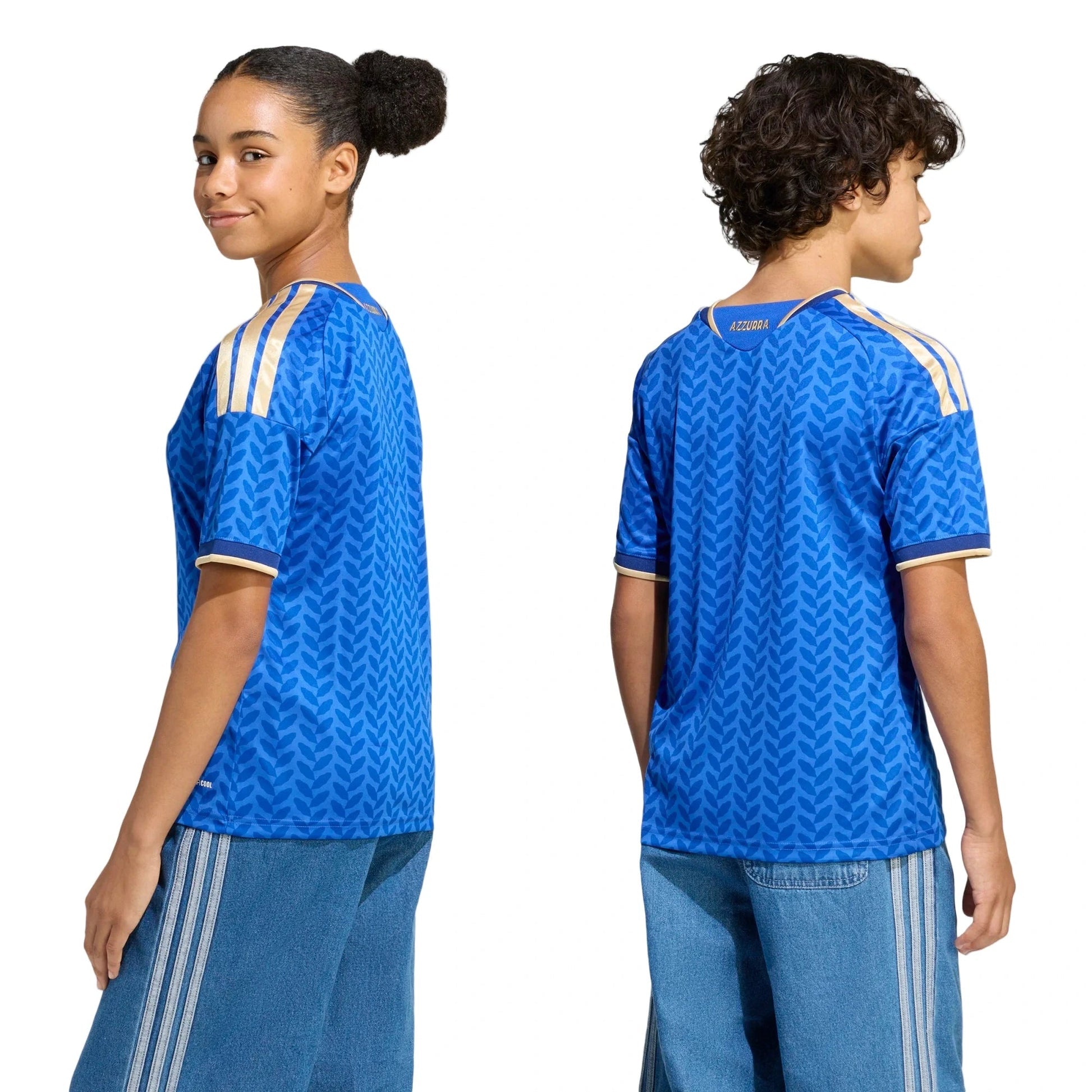 2026 Italy Youth Stadium Home Soccer Jersey Adidas