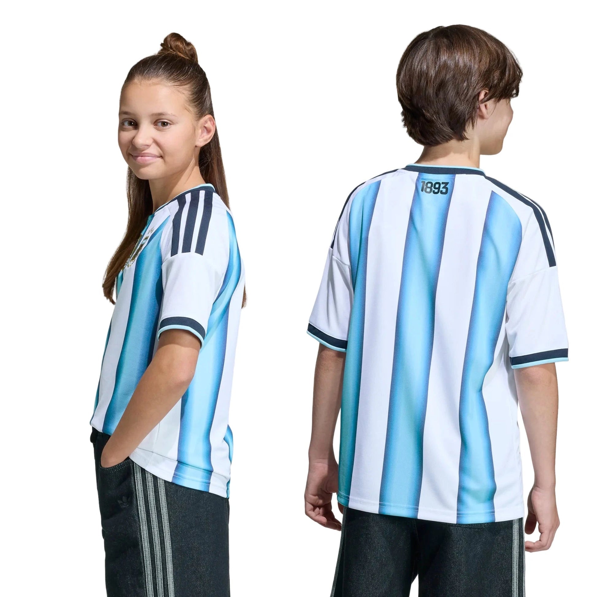 2026 Argentina Youth Stadium Home Soccer Jersey Adidas