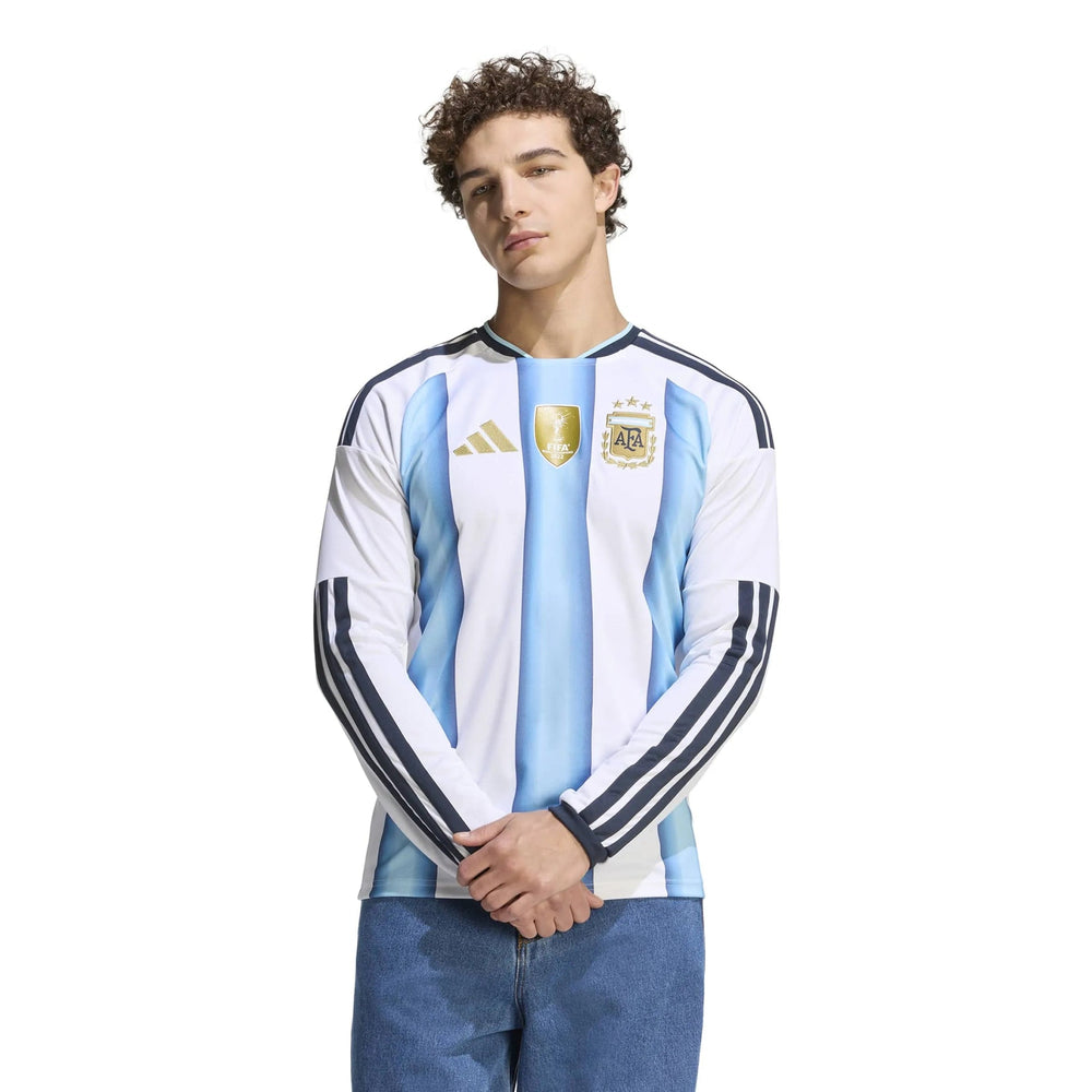 2026 Argentina Men's Stadium Home Long-Sleeve Soccer Jersey Adidas