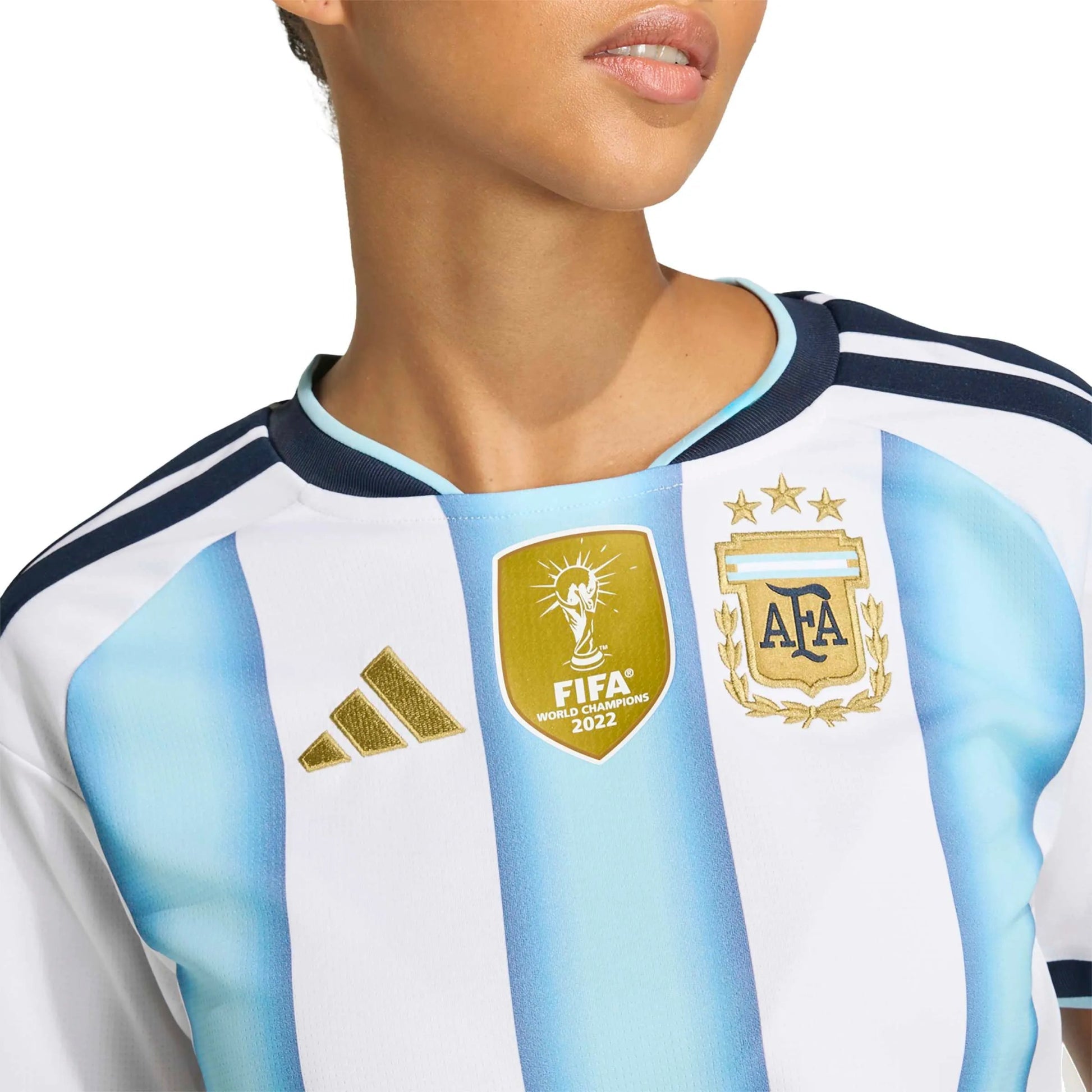 2026 Argentina Women's Stadium Home Cropped Soccer Jersey Adidas