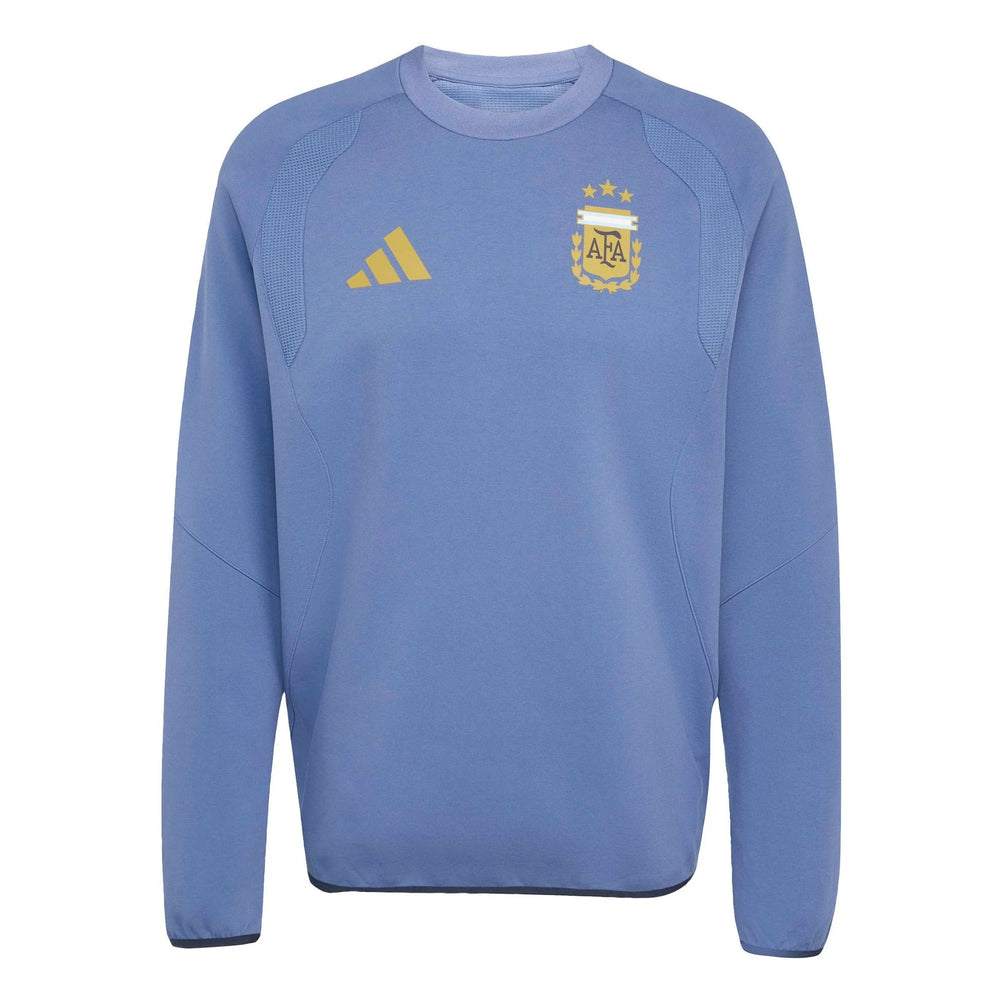 2026 Argentina Men's Tiro Travel Crewneck Sweatshirt Adidas