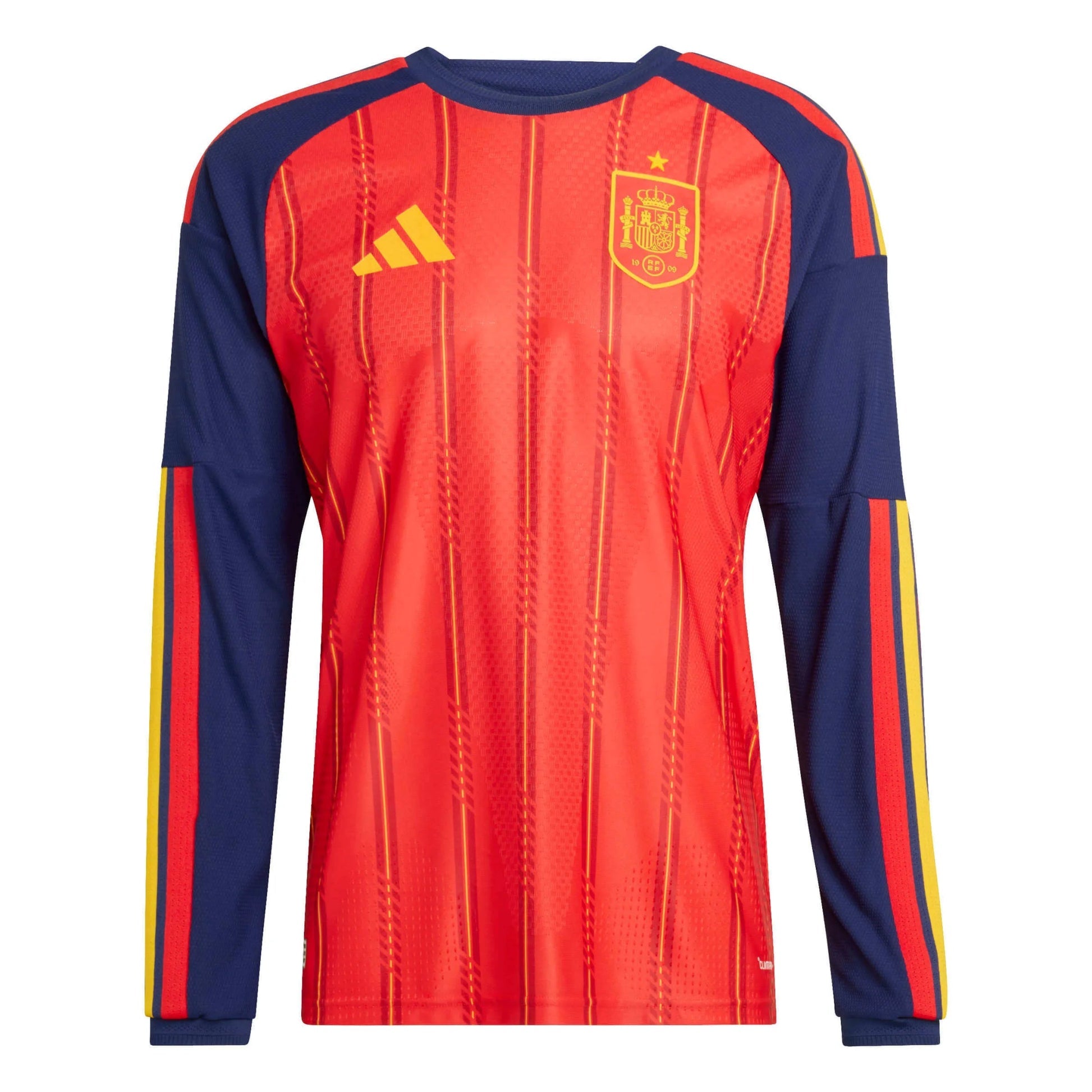 2026 Spain Men's Authentic Home Long-Sleeve Soccer Jersey Adidas