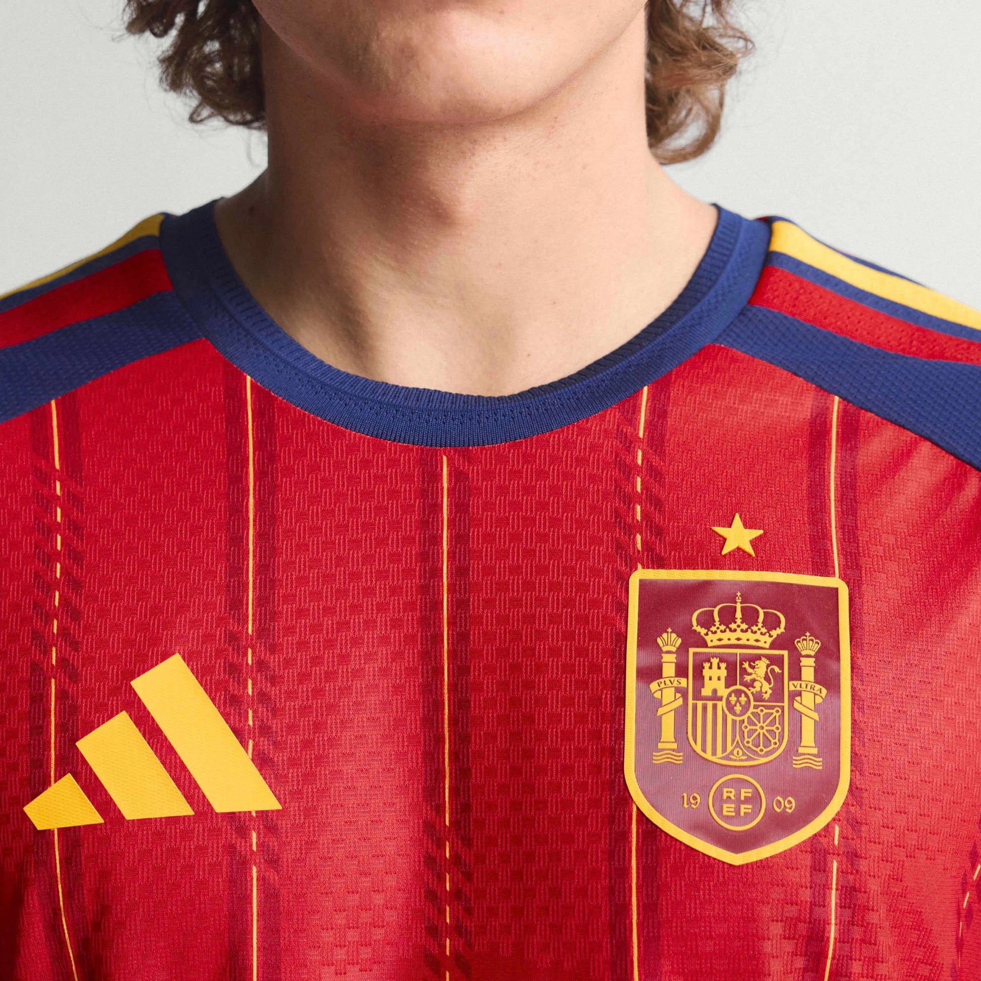 2026 Spain Men's Authentic Home Long-Sleeve Soccer Jersey Adidas