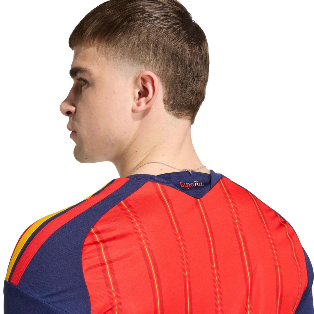2026 Spain Men's Stadium Home Long-Sleeve Soccer Jersey Adidas