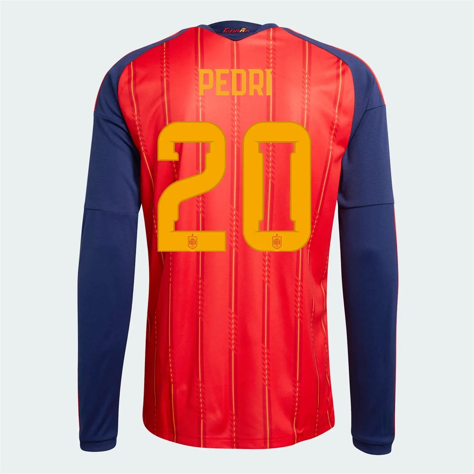 2026 Spain Men's Stadium Home Long-Sleeve Soccer Jersey Adidas