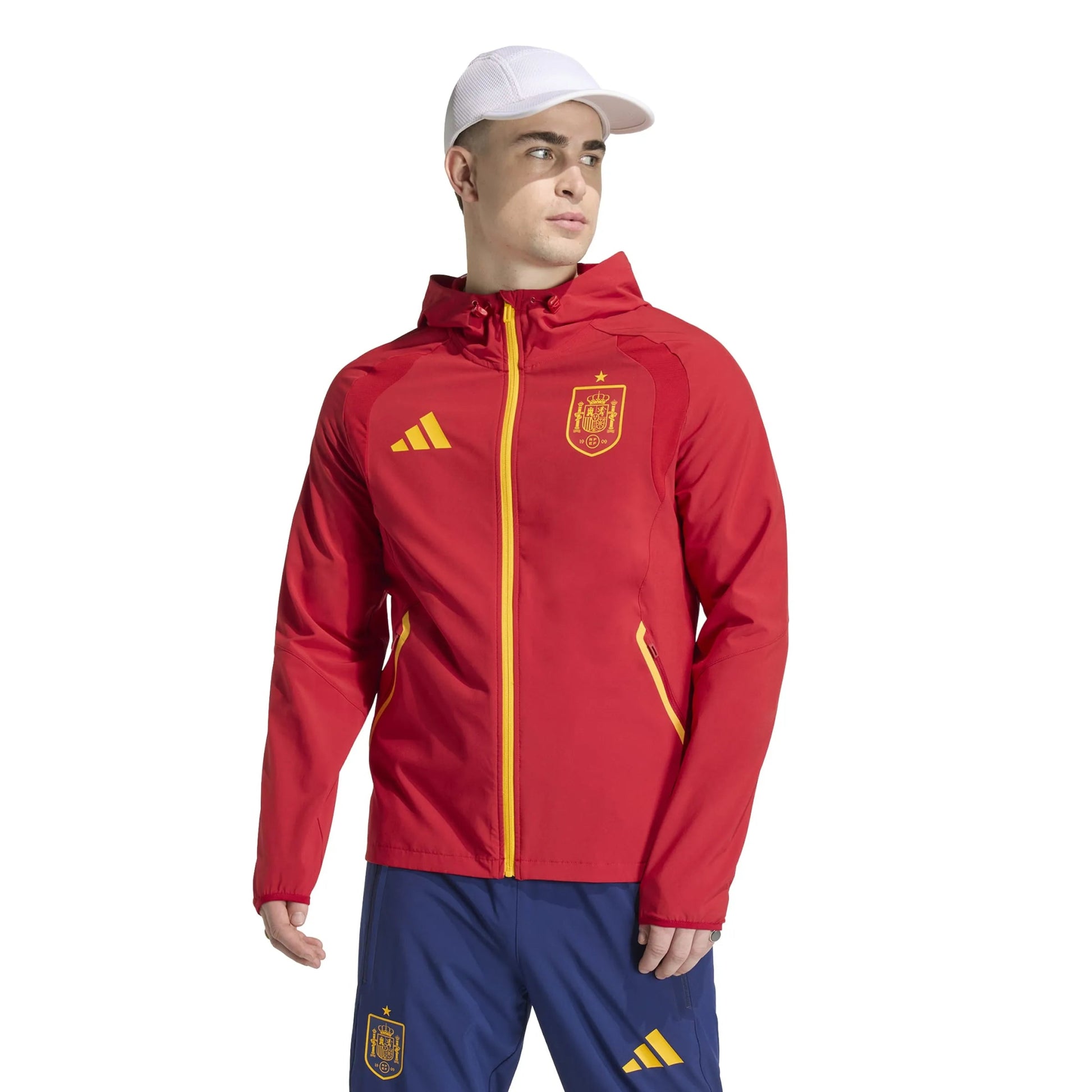 2026 Spain Men's Tiro Travel Full Zip Windbreaker Adidas
