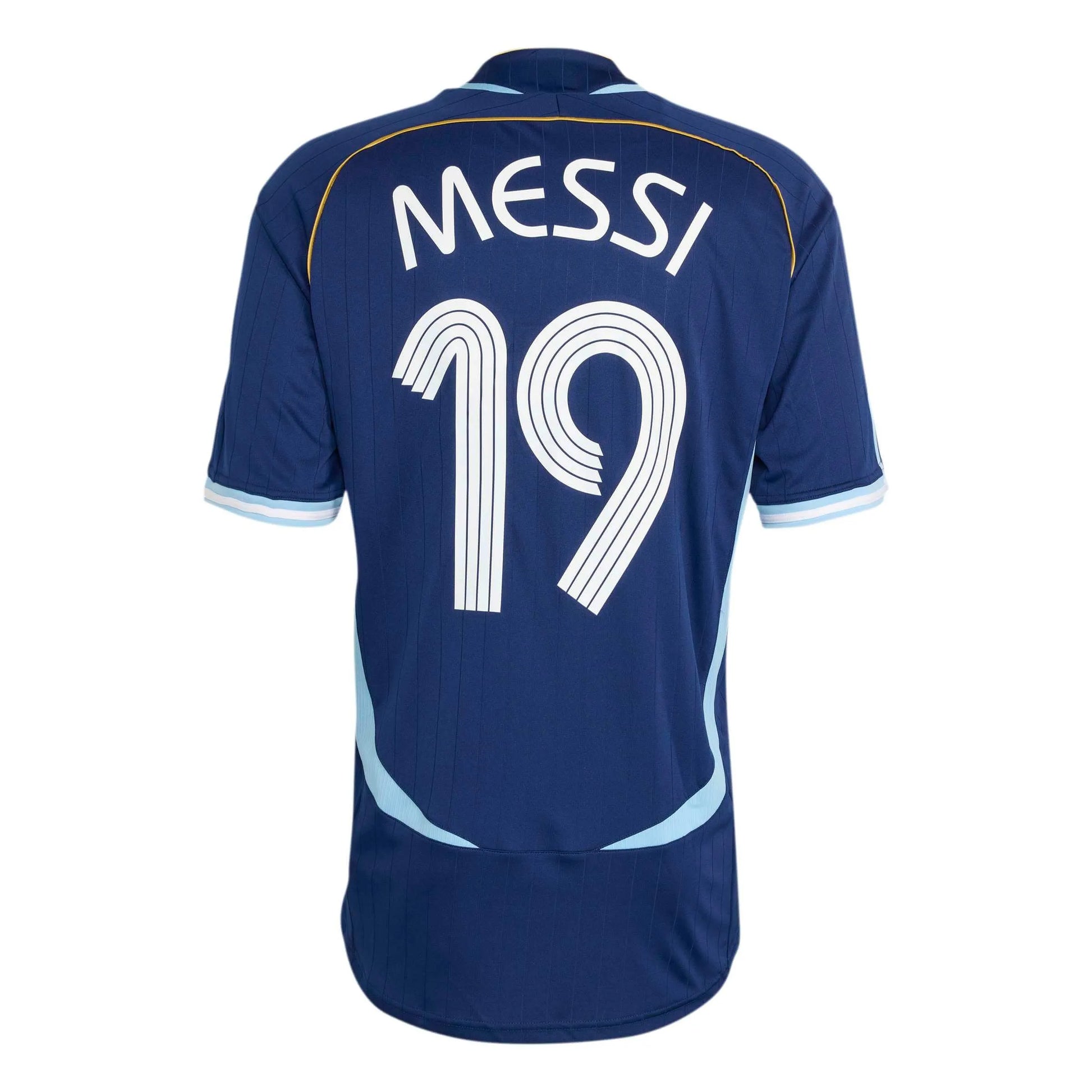 2006 Argentina Men's Retro Stadium Away Messi #19 Soccer Jersey Adidas