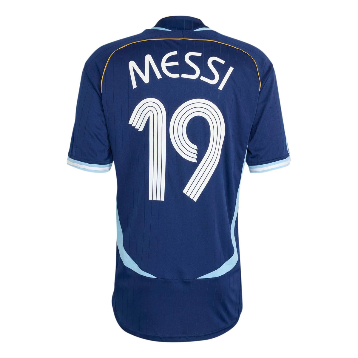 2006 Argentina Men's Retro Stadium Away Messi #19 Soccer Jersey Adidas