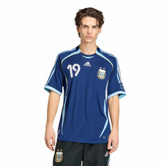 2006 Argentina Men's Retro Stadium Away Messi #19 Soccer Jersey Adidas