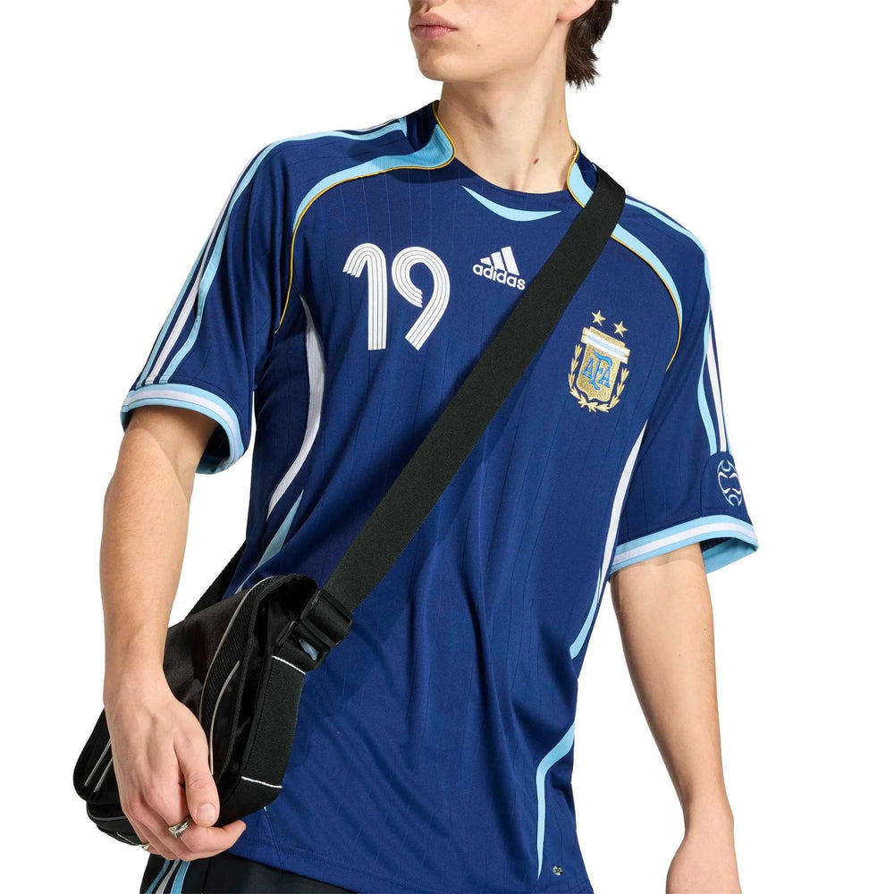 2006 Argentina Men's Retro Stadium Away Messi #19 Soccer Jersey Adidas