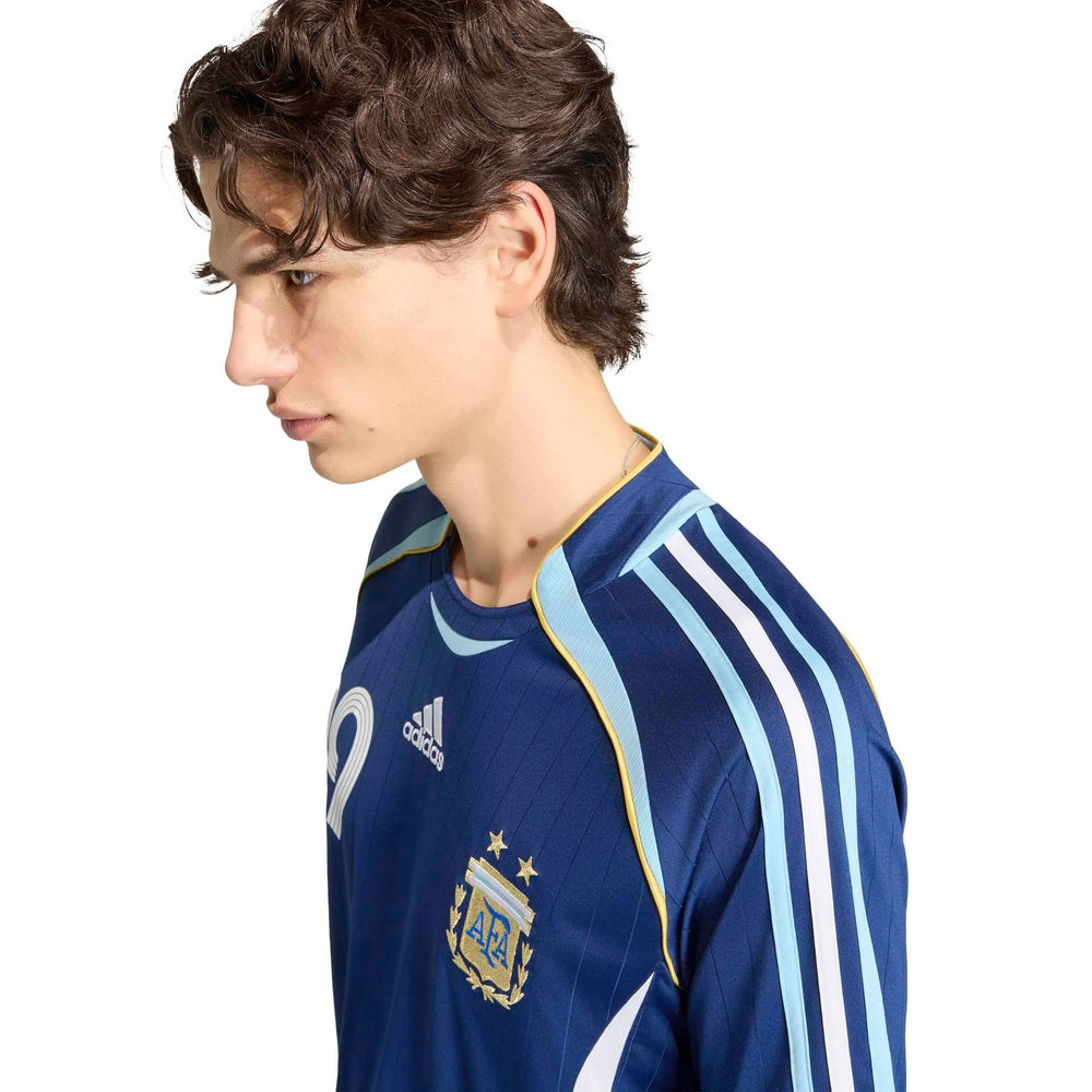2006 Argentina Men's Retro Stadium Away Messi #19 Soccer Jersey Adidas