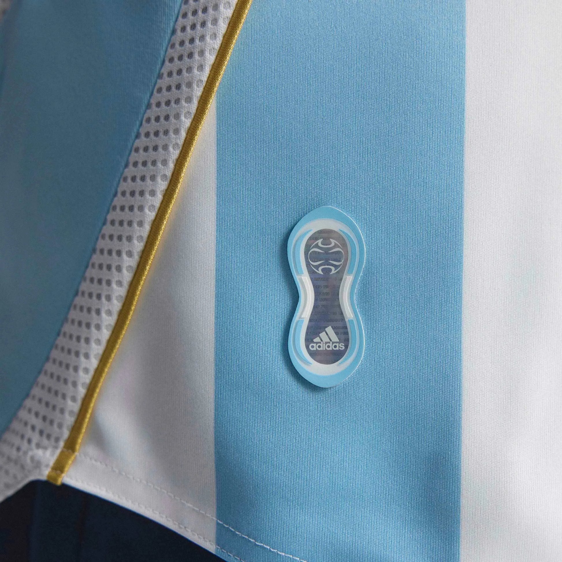2006 Argentina Men's Retro Stadium Home Messi #19 Soccer Jersey Adidas