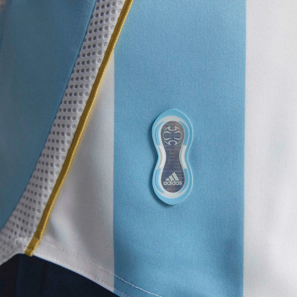2006 Argentina Men's Retro Stadium Home Messi #19 Soccer Jersey Adidas