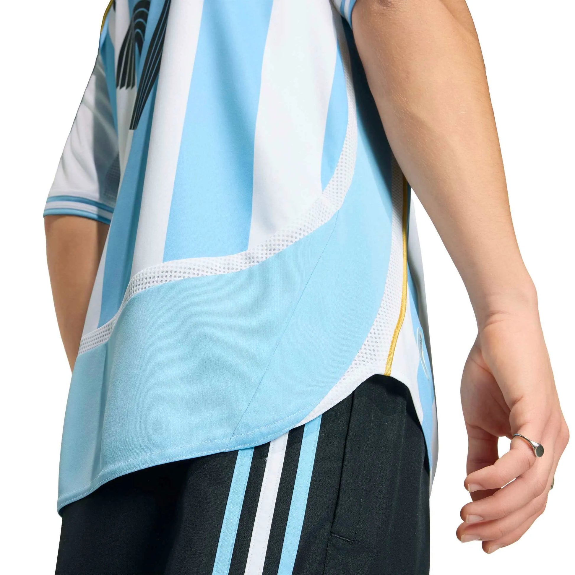 2006 Argentina Men's Retro Stadium Home Messi #19 Soccer Jersey Adidas