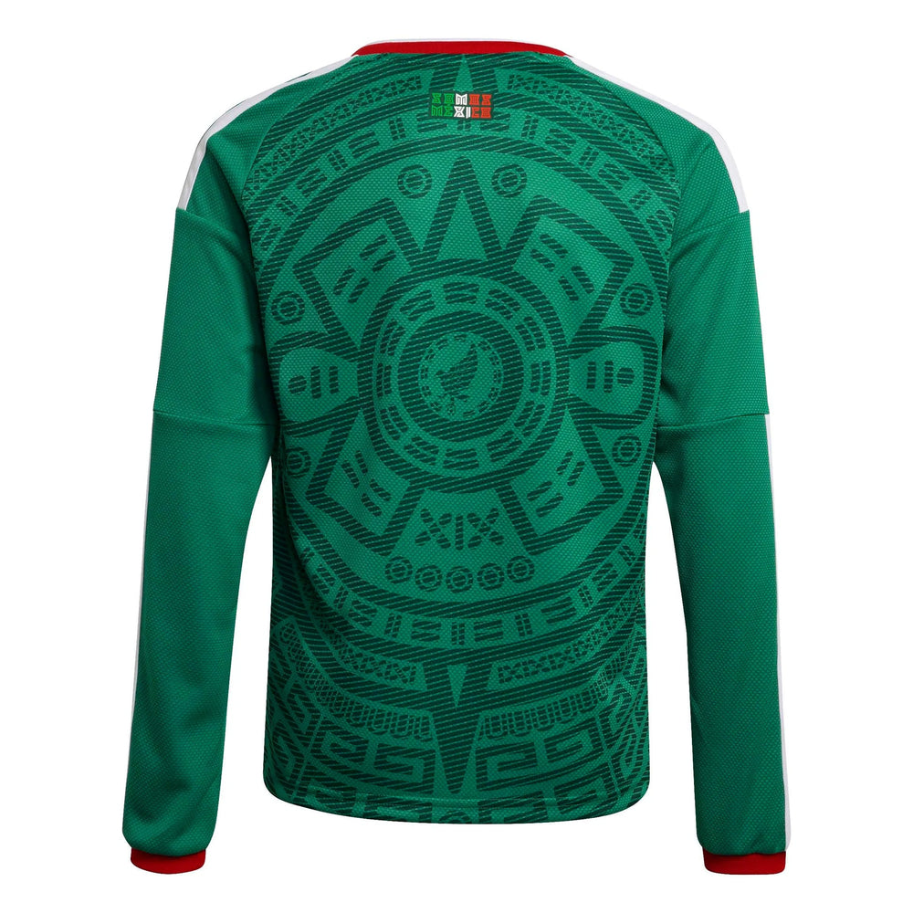 2026 Mexico Youth Stadium Home Long-Sleeve Soccer Jersey Adidas