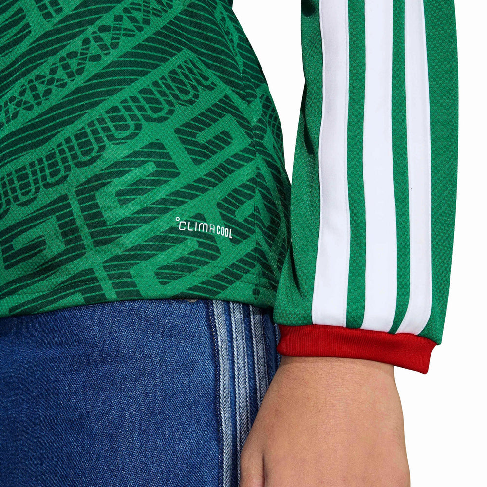 2026 Mexico Youth Stadium Home Long-Sleeve Soccer Jersey Adidas