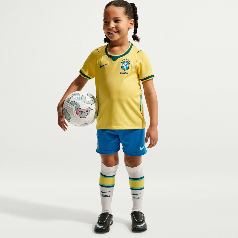 2026-27 Brazil Little Kids' Stadium Home Kit Nike