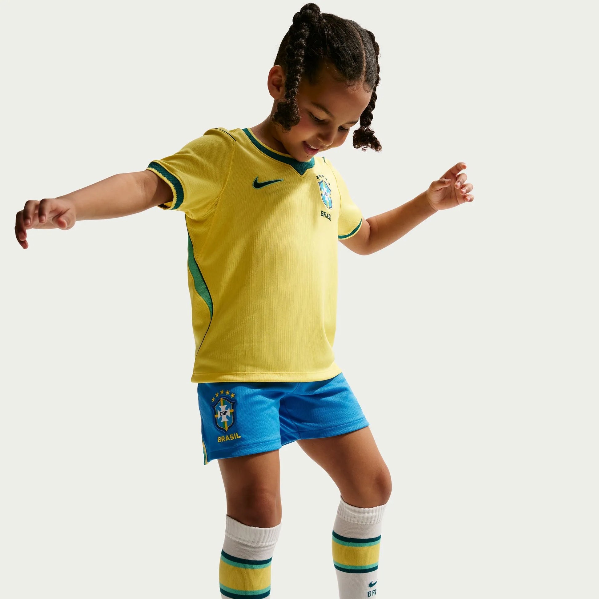 2026-27 Brazil Little Kids' Stadium Home Kit Nike
