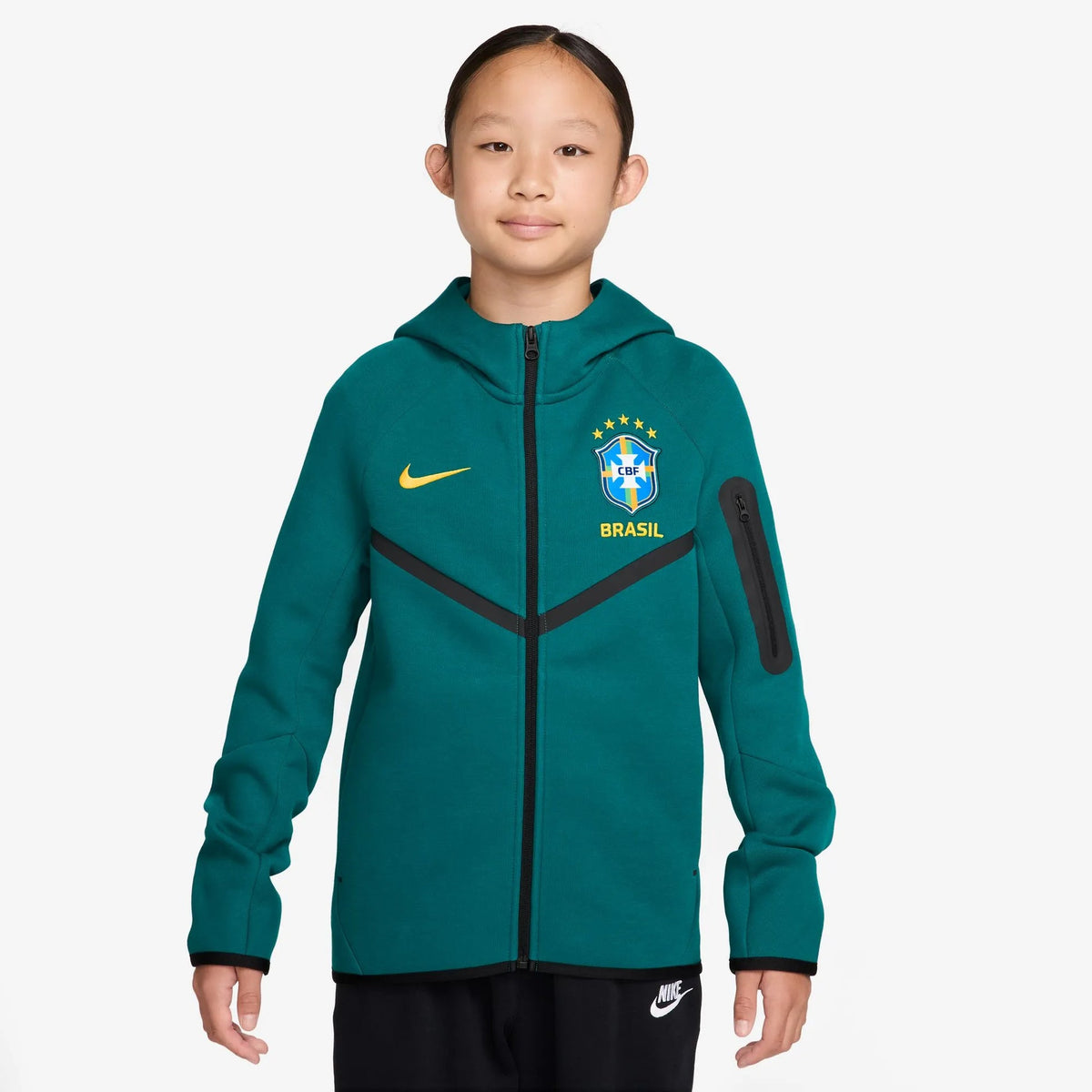 2026-27 Brazil Youth Full-Zip Tech Fleece Hoodie Nike