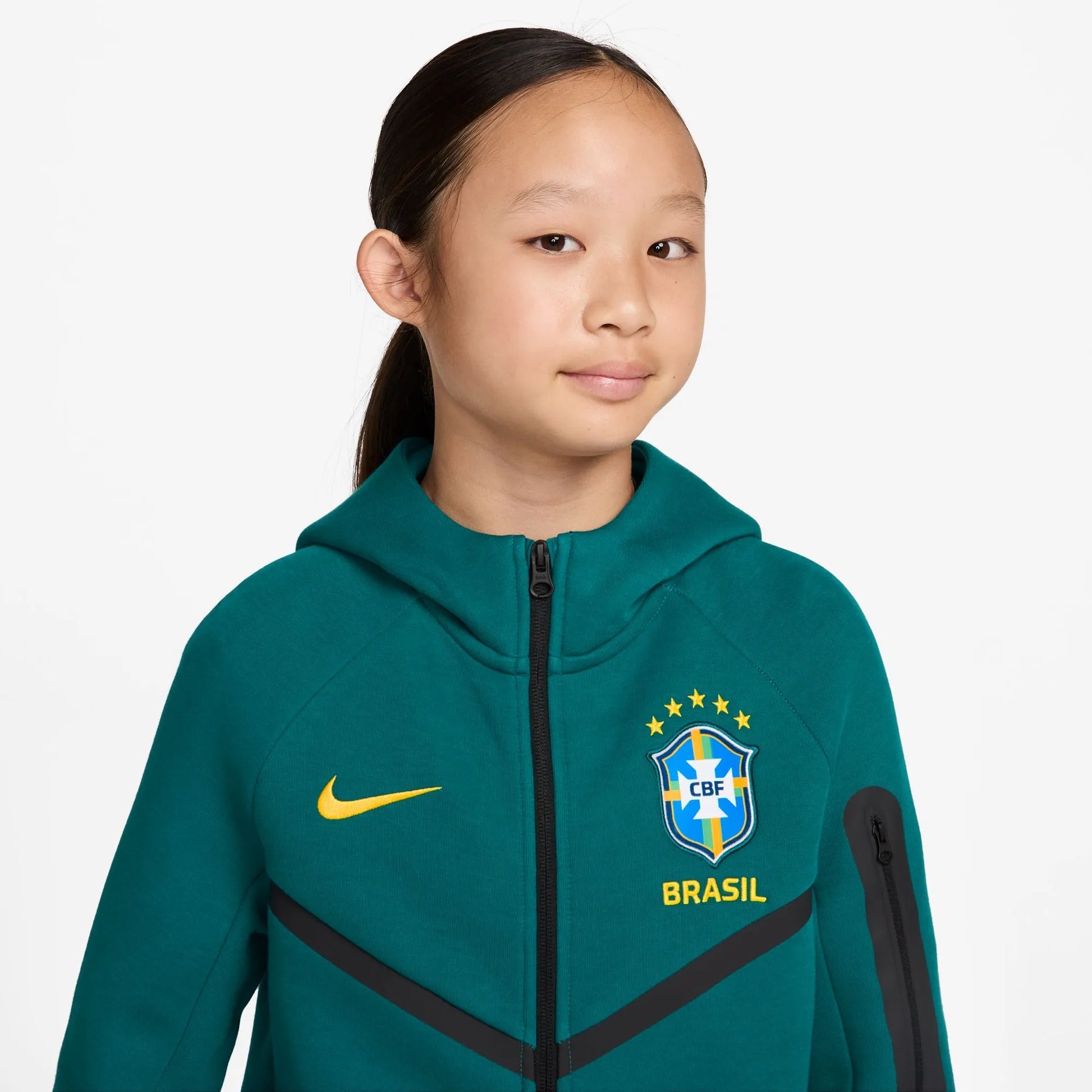 2026-27 Brazil Youth Full-Zip Tech Fleece Hoodie Nike