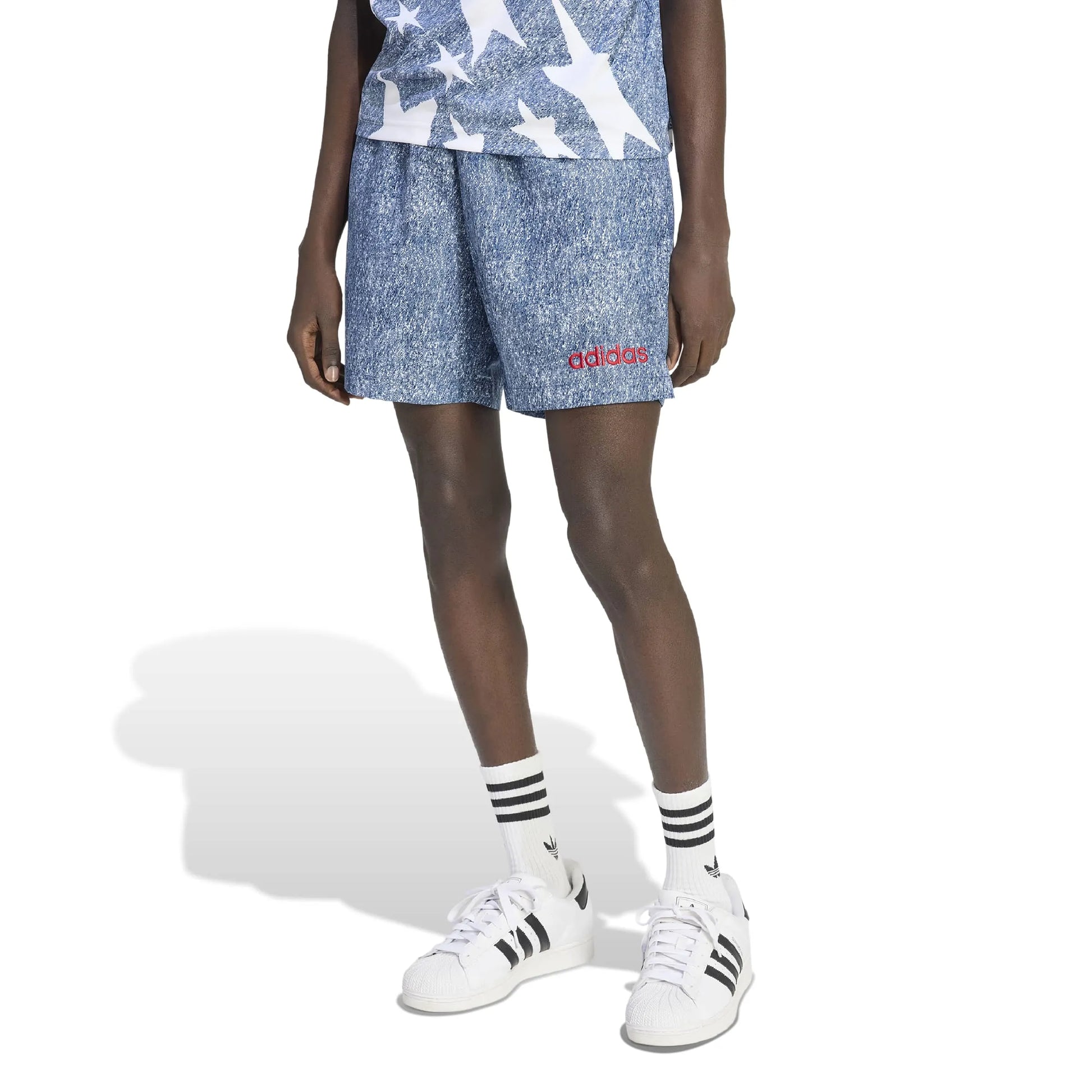 USA Men's Denim Graphic Shorts Adidas