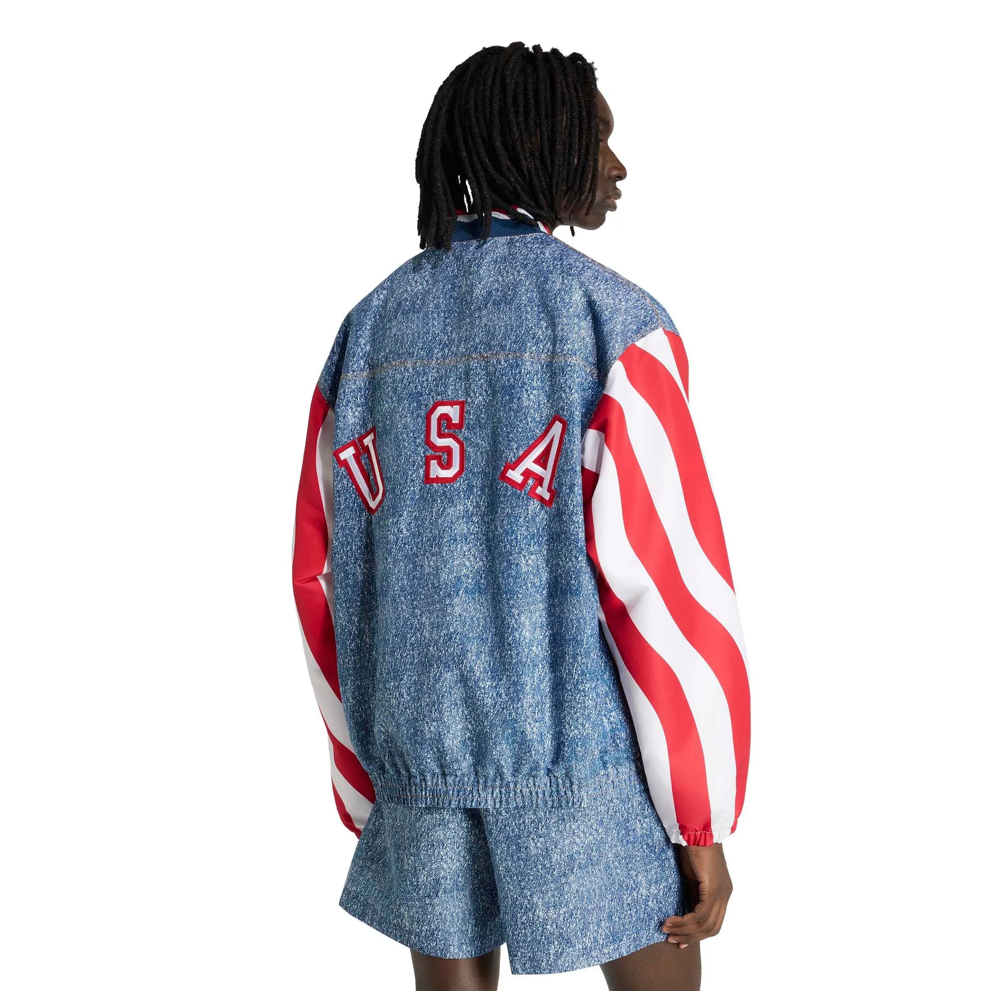 USA Men's Denim Graphic Track Top Adidas