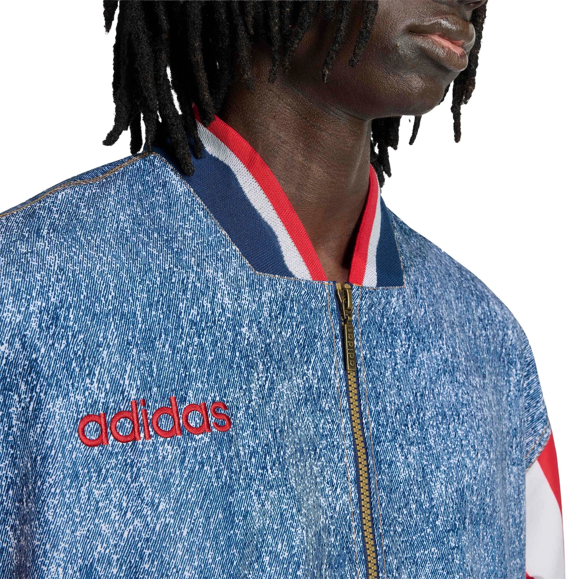 USA Men's Denim Graphic Track Top Adidas