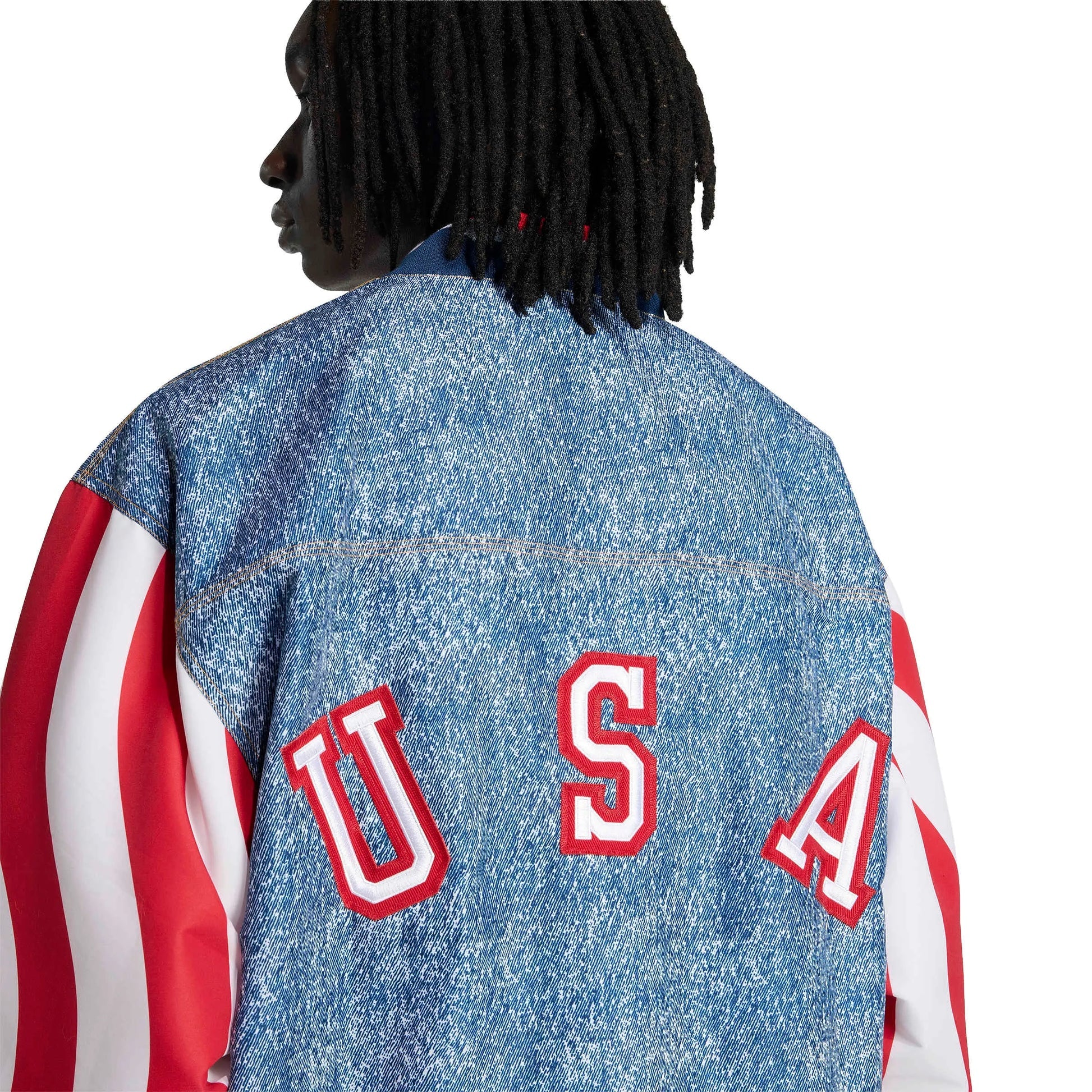 USA Men's Denim Graphic Track Top Adidas