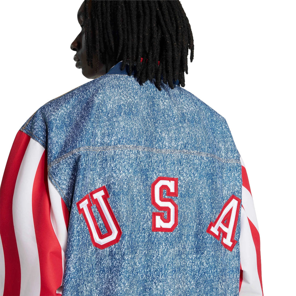 USA Men's Denim Graphic Track Top Adidas