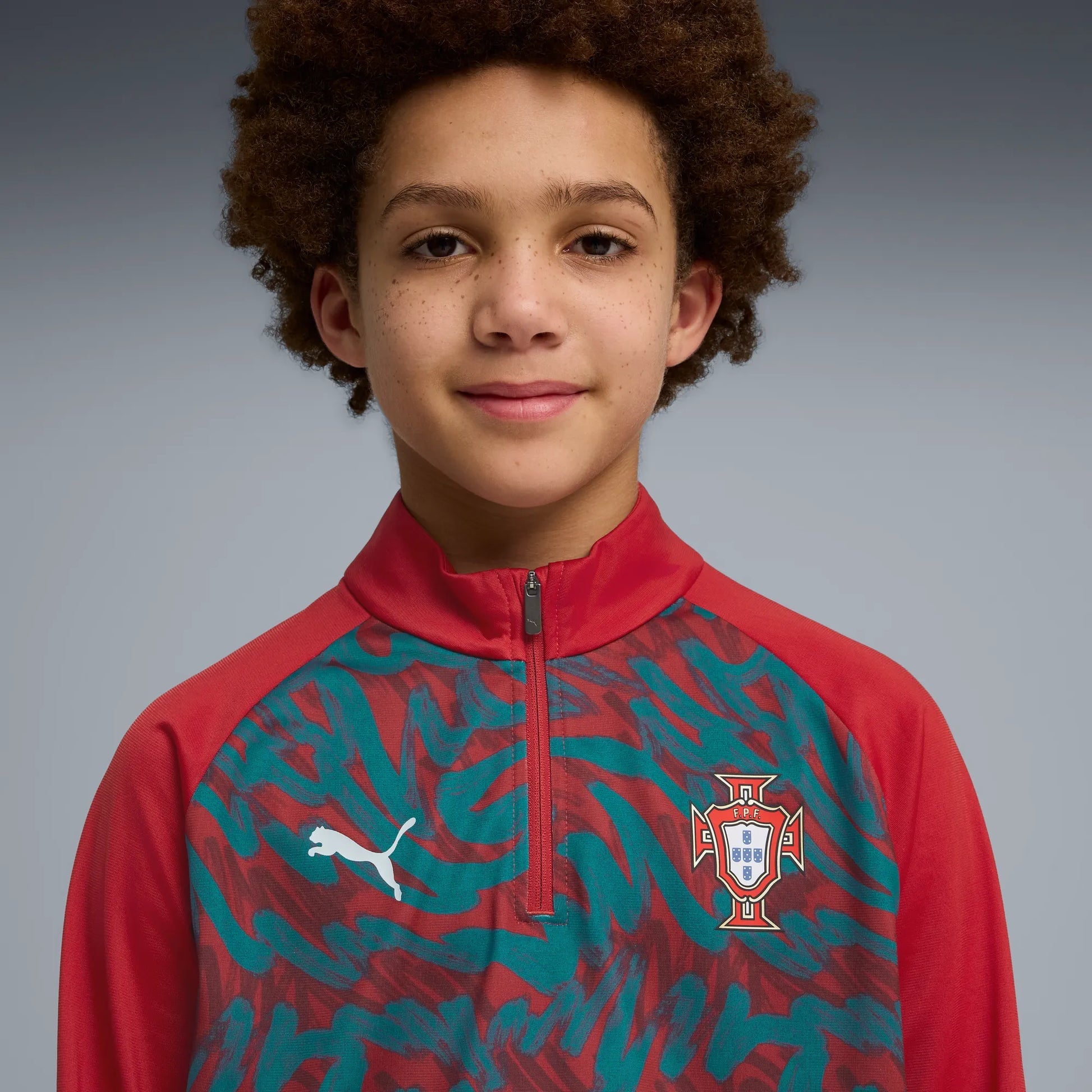 2026-27 Portugal Youth 1/4 Zip Pre-Match Top Puma