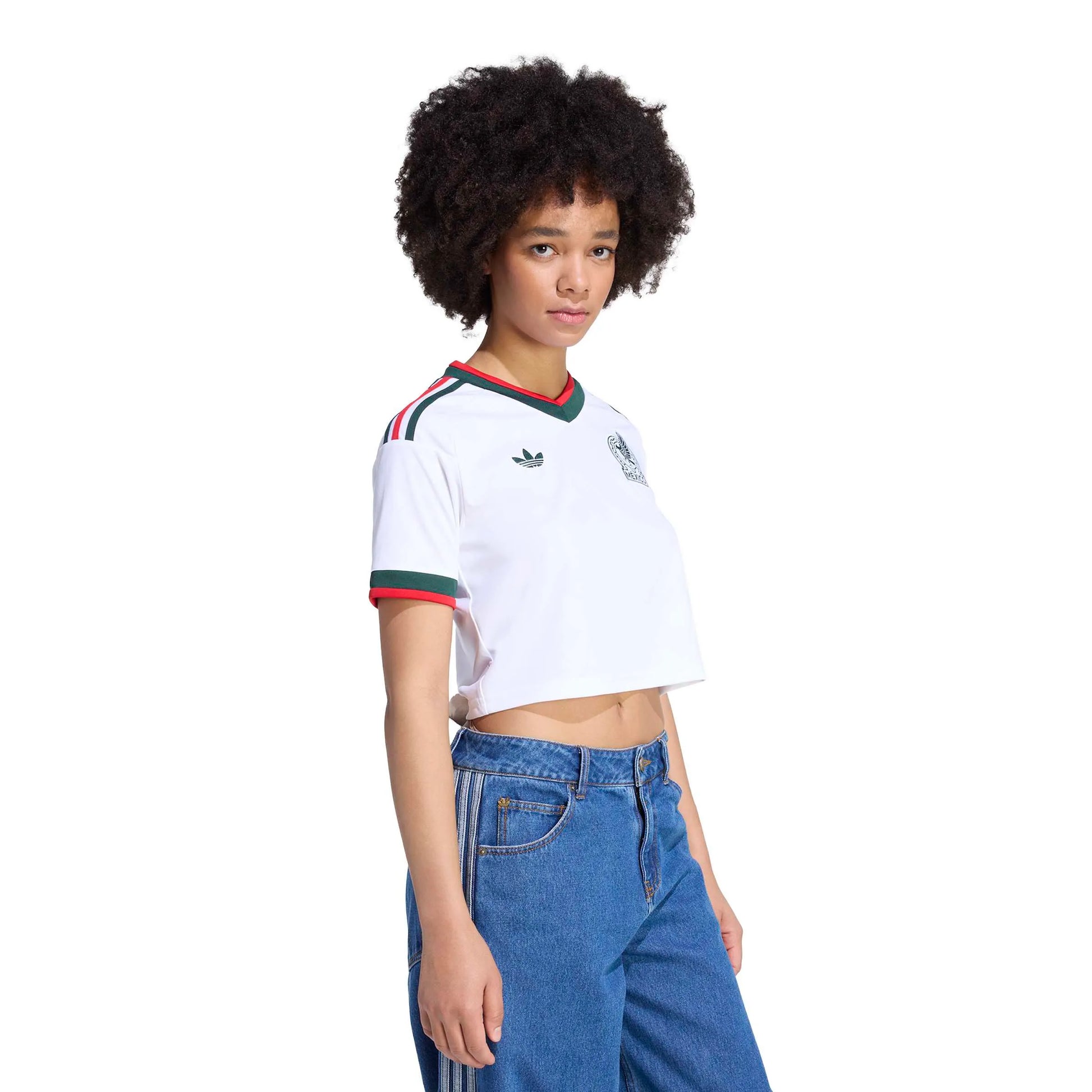 2026 Mexico Women's Stadium Away Cropped Soccer Jersey Adidas